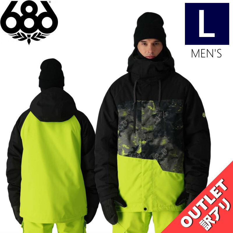 ▲ラスト1点 【アウトレット】◎ 686 GEO INSULATED JKT カラー:BLACK COLORBLOCK Lサイズ シックスエイトシックス ジャケ...
