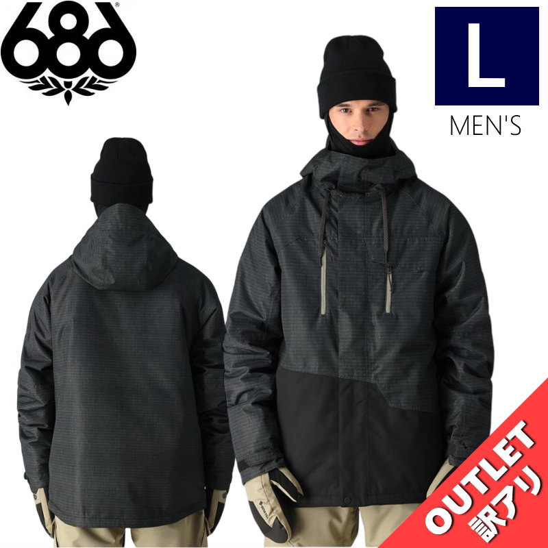 ▲ラスト1点 【アウトレット】◎ 686 GEO INSULATED JKT カラー:BLACK RIPSTOP COLORBLOCK Lサイズ シックスエイト...