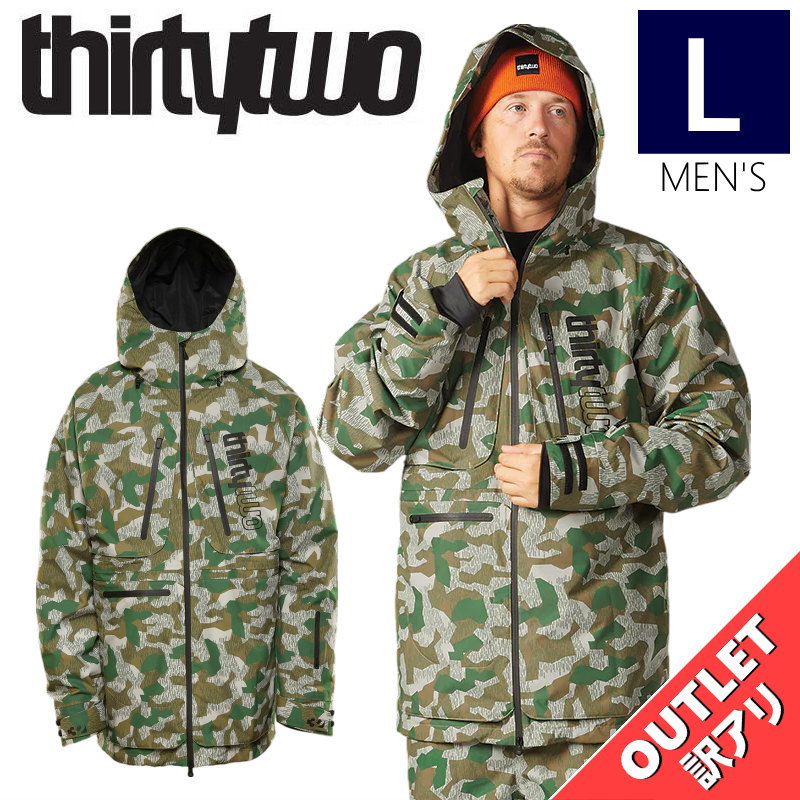 ▲ラスト1点 【アウトレット】23-24 THIRTYTWO TM JKT カラー:ARMY Lサイズ サーティツー ジャケット JACKET メンズ スノーボ...