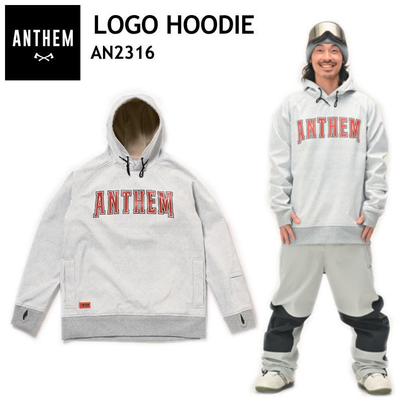  23-24 ANTHEM LOGO HOODIE ASH GRAY AN2316 󥻥 Υܥ ݡMIX 饤ȥ ...