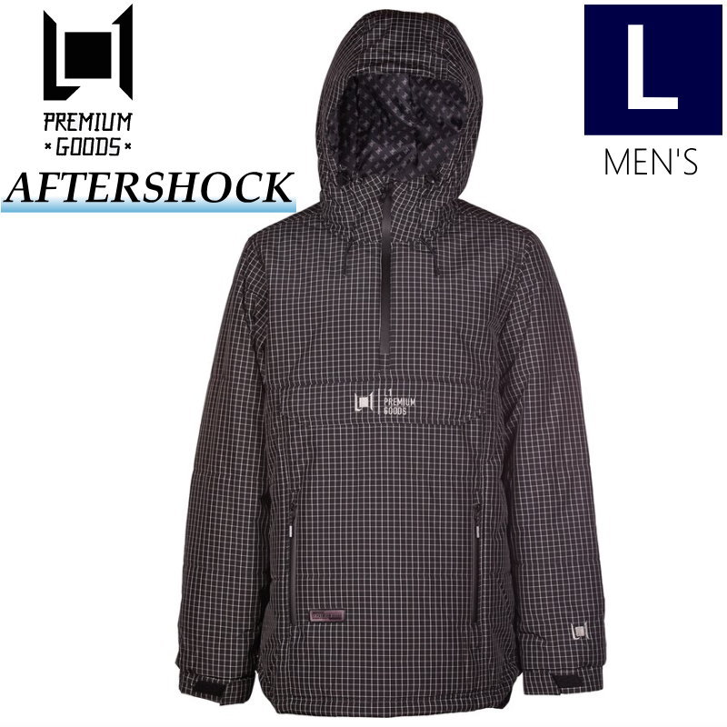 【即納】 ◇ 21-22 L1 AFTERSHOCK ANORAK JKT Black Check Lサイズ メンズ エルワン スノーボードウェア アフターショックアノラックジャケット JACKET 日本正規品