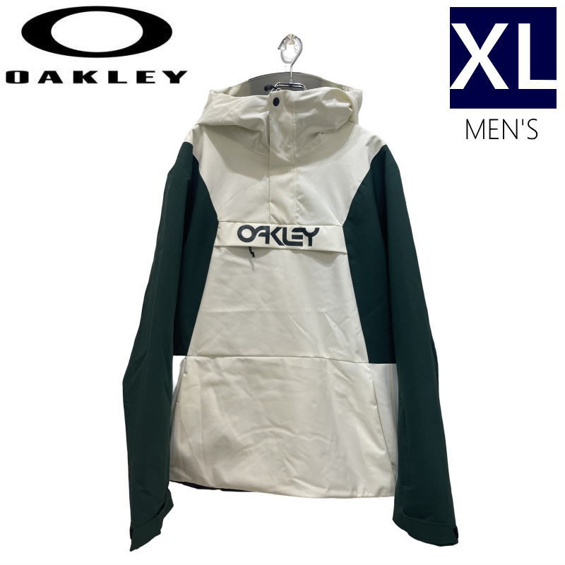 ● OAKLEY TNP TBT INSULATED ANORAK JKT カラー:ARCTIC WHITE HUNTER GREEN XLサイズ オークリー アノラック ジャケット JACKET メンズ スノーボード スキー 型落ち 日本正規品