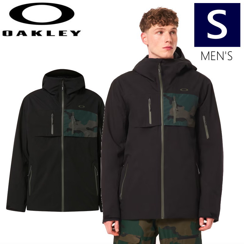 ● OAKLEY KENDALL RC SHELL JKT カラー:BLACK B1B CAMO HUNTER Sサイズ オークリー ケンドル ジャケット JACKET メンズ スノーボード スキー 型落ち 日本正規品