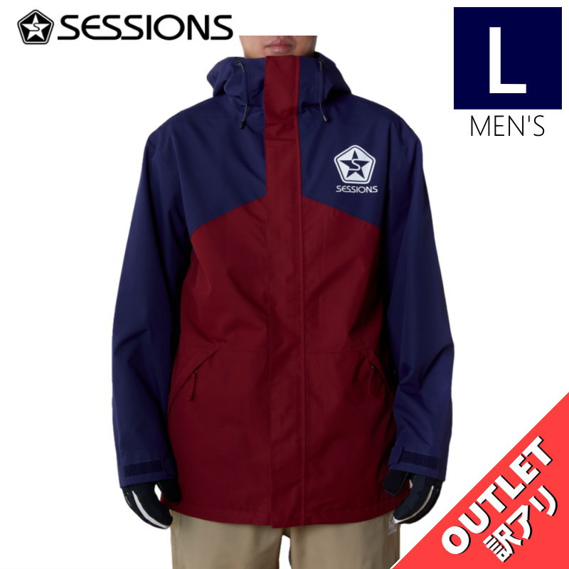 ▲ラスト1点 【アウトレット】23-24 SESSIONS VITAL JKT カラー:BRICK RED Lサイズ セッションズ ジャケット JACKET メ...