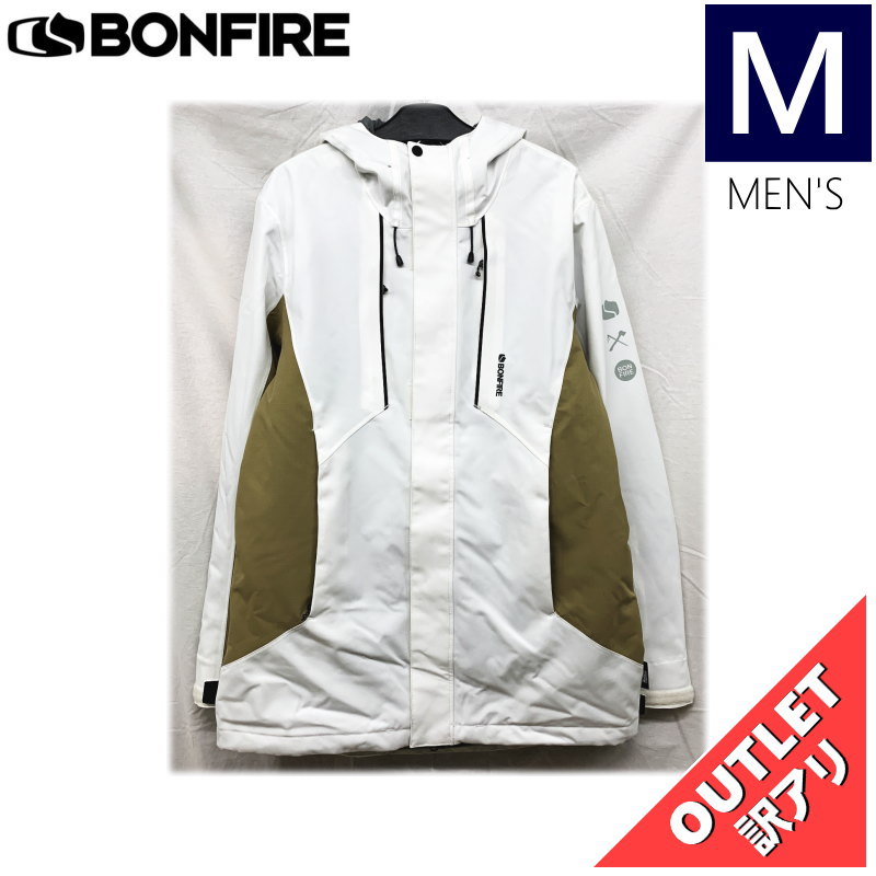 【73%OFF/OUTLET】 BONFIRE GLISSADE INS JKT カラー:WHITE Mサイズ メンズ スノーボード スキー ジャケット JAC...