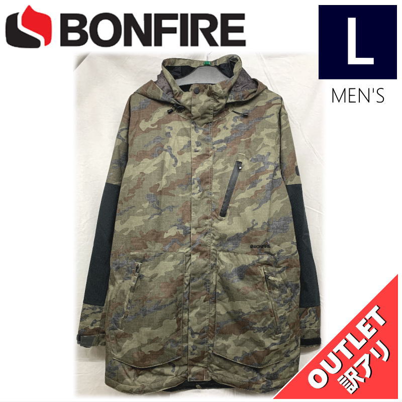 ▲ラスト1点 【71%OFF/OUTLET】 BONFIRE STRATA INSULATED JKT カラー:OLIVE CAMO BLACK Lサイズ メン...