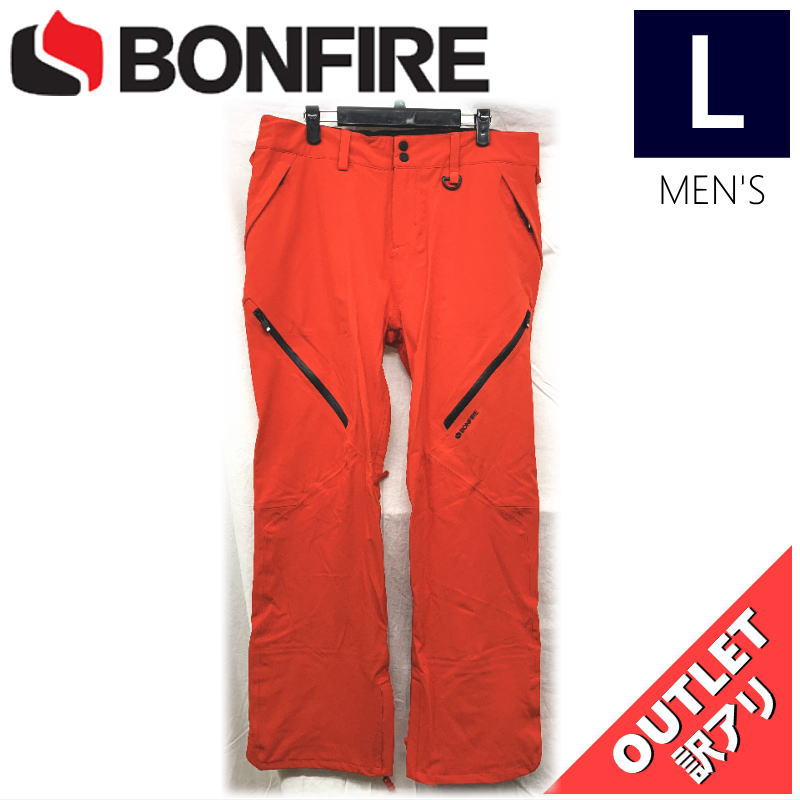 【70%OFF/OUTLET】 BONFIRE RANGER STRETCH NEOSHELL PNT カラー:RED Lサイズ メンズ スノーボード スキー ...