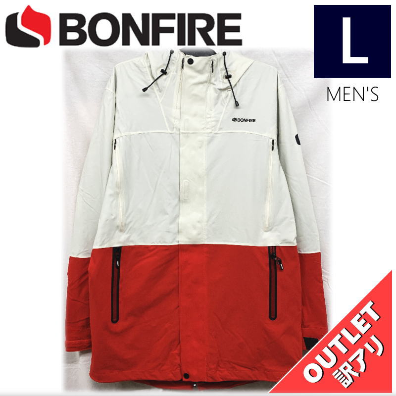 【72%OFF/OUTLET】 BONFIRE CONTROL STRETCH JKT カラー:LT GREY Lサイズ メンズ スノーボード スキー ジャケッ...