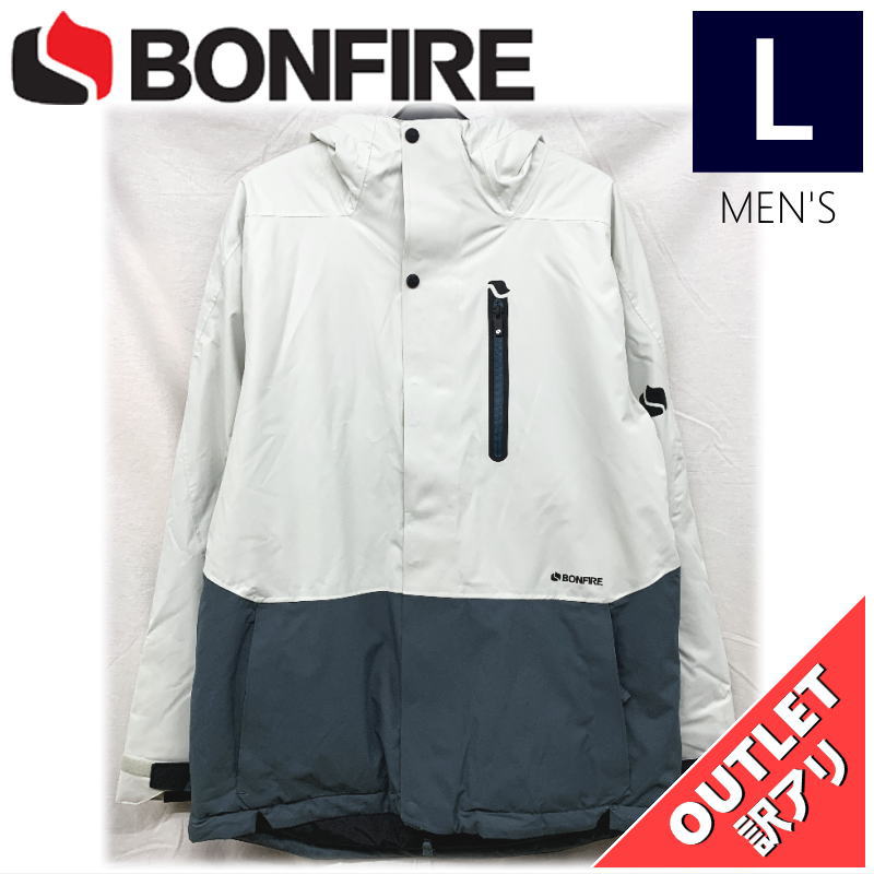 【72%OFF/OUTLET】 BONFIRE ETHER INSULATED JKT カラー:LT GREY Lサイズ メンズ スノーボード スキー ジャケッ...