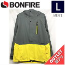 【70%OFF/OUTLET】 BONFIRE ETHER SHELL JKT カラー:CHARCOAL Lサイズ メンズ スノーボード スキー ジャケット J...
