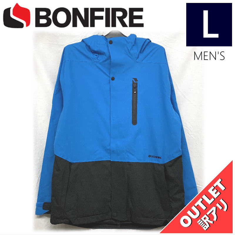 【70%OFF/OUTLET】 BONFIRE ETHER SHELL JKT カラー:CYAN Lサイズ メンズ スノーボード スキー ジャケット JACKE...