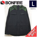 【68%OFF/OUTLET】 BONFIRE STRUCTURE JKT カラー:BLACK Lサイズ メンズ スノーボード スキー ジャケット JACKET...