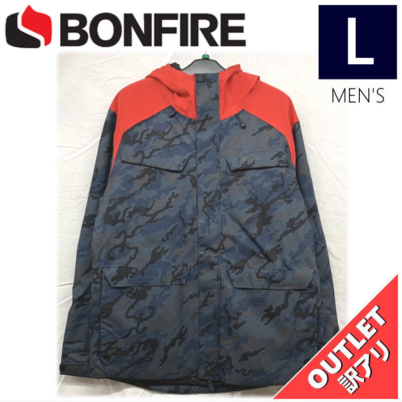 【68%OFF/OUTLET】 BONFIRE STRUCTURE JKT カラー:SLATE CAMO Lサイズ メンズ スノーボード スキー ジャケット J...