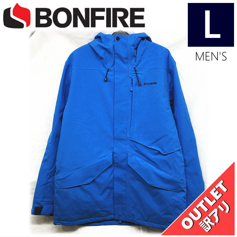 【68%OFF/OUTLET】 BONFIRE VECTOR INSULATED JKT カラー:CYAN Lサイズ メンズ スノーボード スキー ジャケット ...