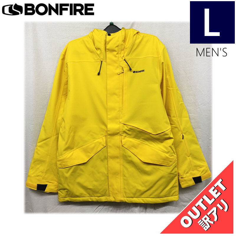 【68%OFF/OUTLET】 BONFIRE VECTOR INSULATED JKT カラー:YELLOW Lサイズ メンズ スノーボード スキー ジャケッ...