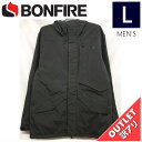 【65%OFF/OUTLET】 BONFIRE VECTOR SHELL JKT カラー:BLACK Lサイズ メンズ スノーボード スキー ジャケット JAC...