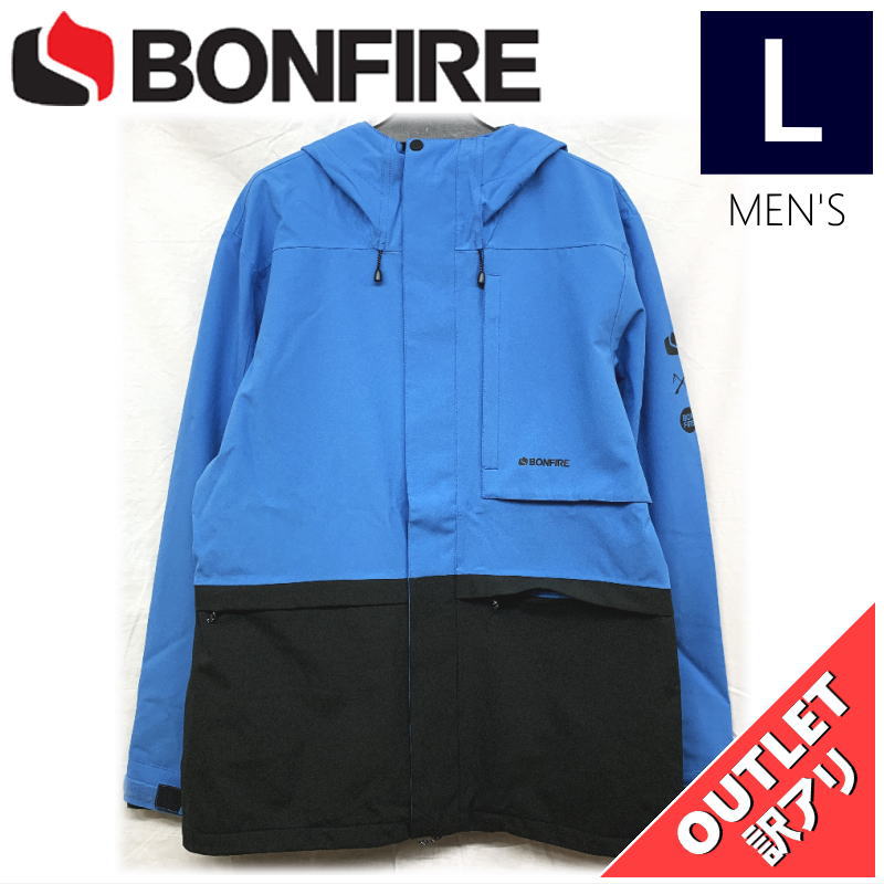 【67%OFF/OUTLET】 BONFIRE VECTOR SHELL JKT カラー:BLUE Lサイズ メンズ スノーボード スキー ジャケット JACK...