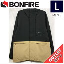【65%OFF/OUTLET】 BONFIRE VECTOR SHELL JKT カラー:BLACK Lサイズ メンズ スノーボード スキー ジャケット JAC...