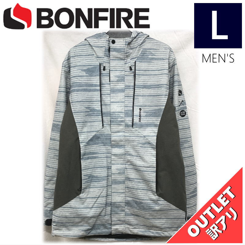 【73%OFF/OUTLET】 BONFIRE GLISSADE INSULATED JKT カラー:FOG PRINT Lサイズ メンズ スノーボード スキー...