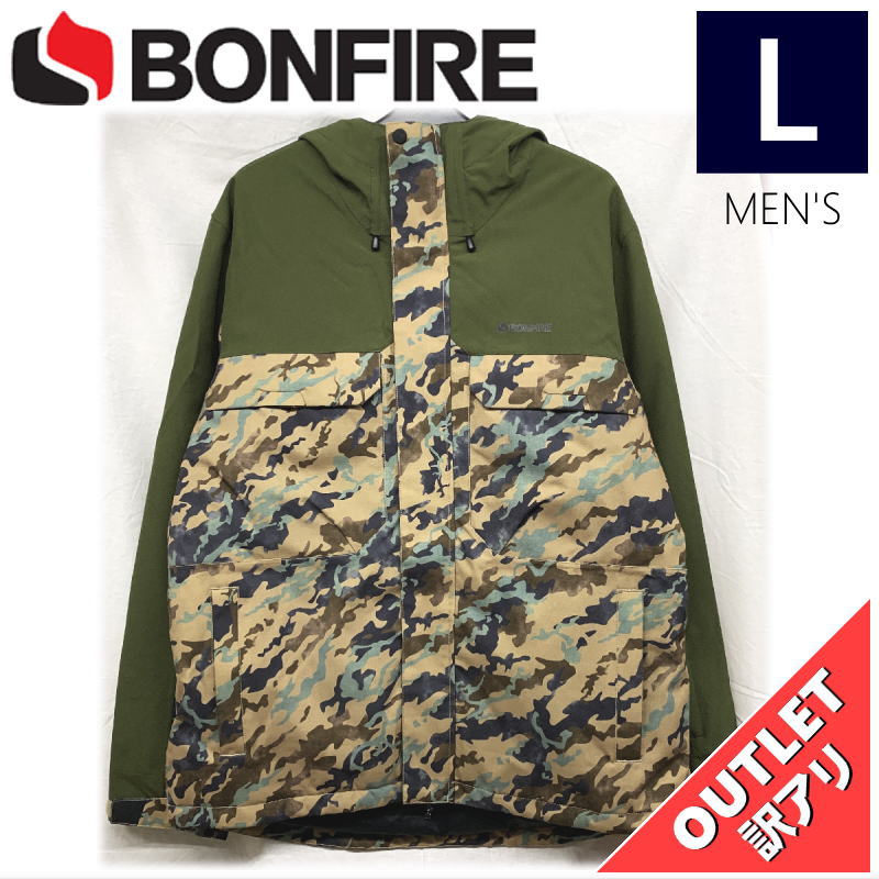 【69%OFF/OUTLET】 BONFIRE PITCH INSULATED JKT カラー:CAMO Lサイズ メンズ スノーボード スキー ジャケット J...
