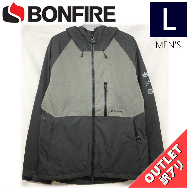 【74%OFF/OUTLET】 BONFIRE PYRE INSULATED JKT カラー:BLACK Lサイズ メンズ スノーボード スキー ジャケット J...