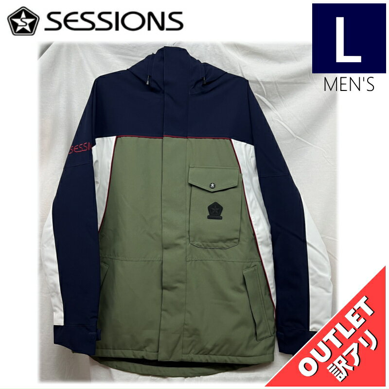 【68%OFF/OUTLET】 SESSIONS RANSACK SHELL JKT カラー:NAVY Lサイズ メンズ スノーボード スキー ウェア ジャケッ...