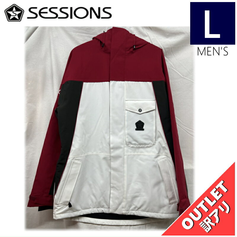 【68%OFF/OUTLET】 SESSIONS RANSACK SHELL JKT カラー:BRICK Lサイズ メンズ スノーボード スキー ウェア ジャケ...
