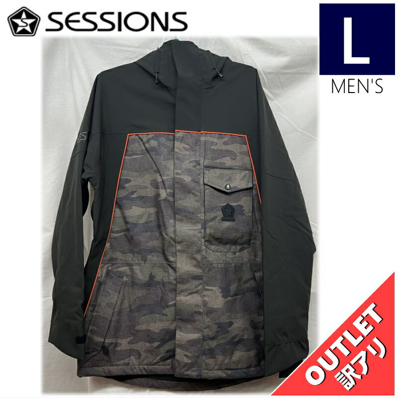 ▲ラスト1点 【70%OFF/OUTLET】 SESSIONS RANSACK INSULATED JKT カラー:BLACK Lサイズ メンズ スノーボード ...