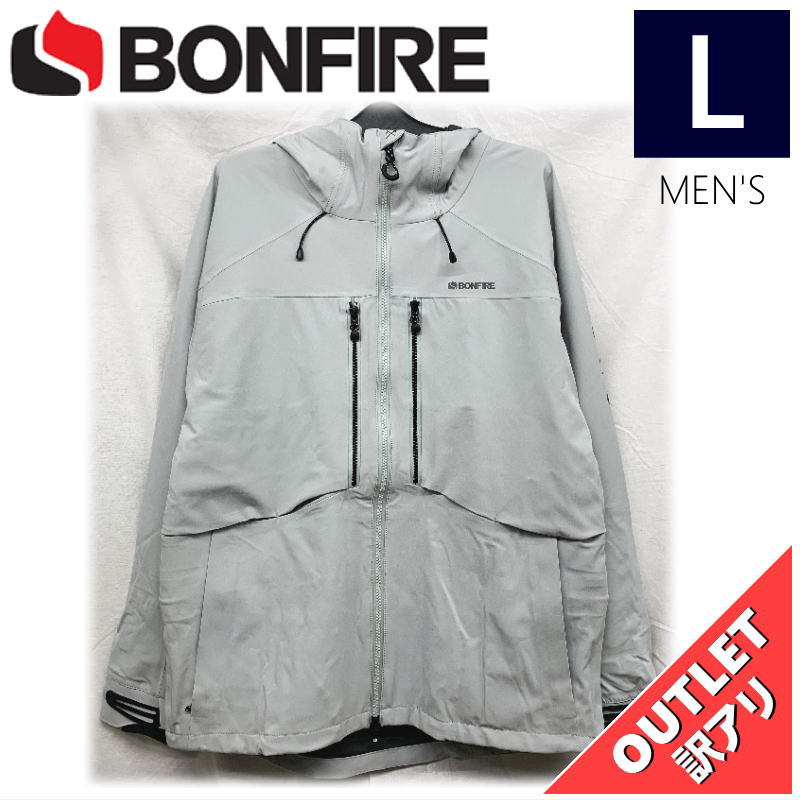 【OUTLET】 BONFIRE APEX POLARTEC NEOSHELL 3L STRETCH 3IN 1 JKT LIGHT GREY Lサイズ メンズ スノーボード ジャケット アウトレット