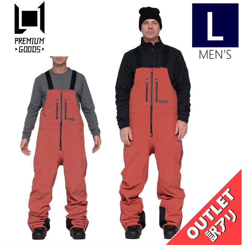 ▲ラスト1点 【アウトレット】23-24 L1 HURON BIB PNT カラー:SPICE Lサイズ エルワン ヒューロン パンツ PANT メンズ スノー...
