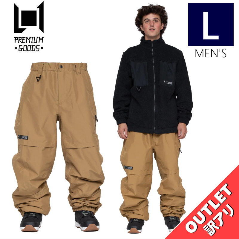 ▲ラスト1点 【アウトレット】23-24 L1 RANKIN PNT カラー:DULL GOLD Lサイズ エルワン ランキン パンツ PANT メンズ スノー...