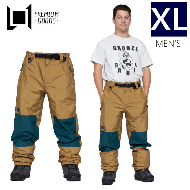 ● L1 VENTURA PNT カラー:DULL GOLD ABYSS XLサイズ エルワン ベンチュラ パンツ PANT メンズ レディース ユニセックス スノーボード スキー ハイスペック 23-24 日本正規品
