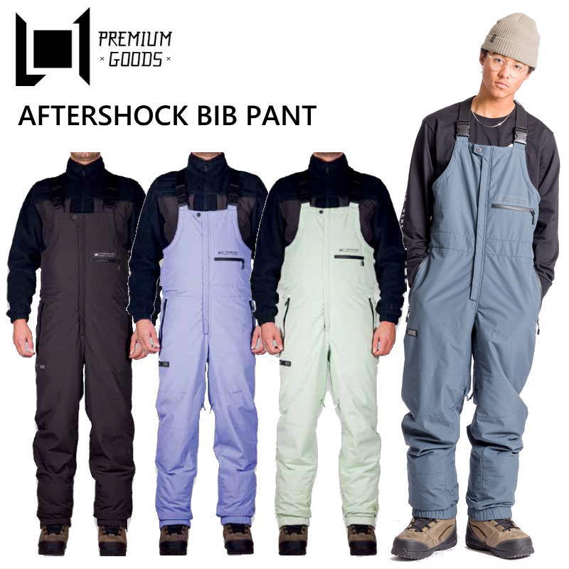 【即納】 ○ 22-23 L1 AFTERSHOCK BIB PANT エルワン スノーボードウェア アフターショックビブパンツ オーバーオール メンズ PNT 2023 日本正規品