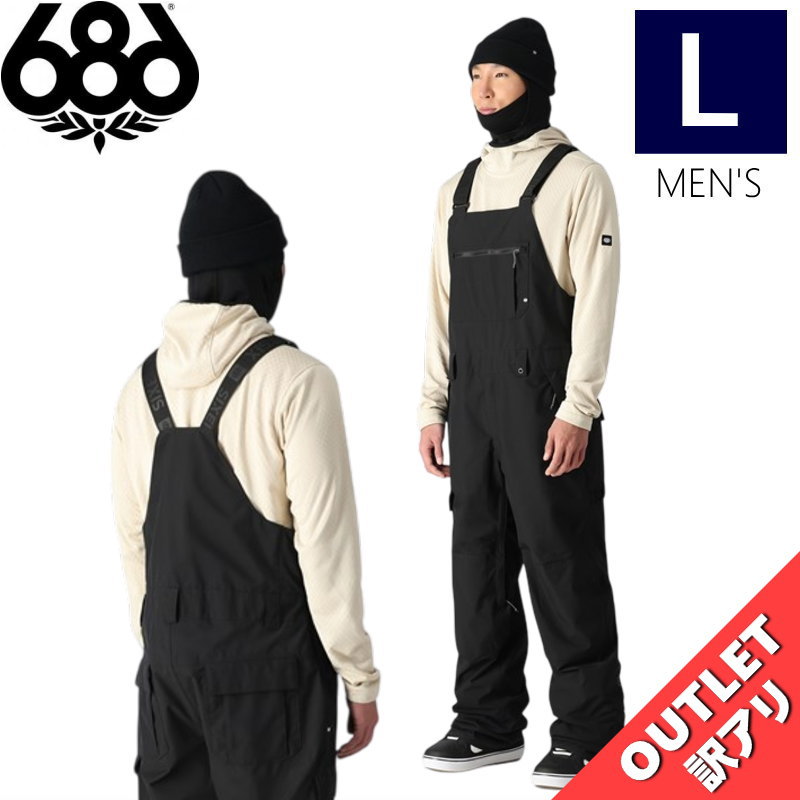 ▲ラスト1点 【アウトレット】◎ 686 20K HOT LAP SHELL BIB PNT BLACK Lサイズ シックスエイトシックス パンツ PANT メ...
