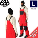 【アウトレット】◎ 686 20K HOT LAP SHELL BIB PNT TRUE RED COLORBLOCK Lサイズ シックスエイトシックス パンツ...