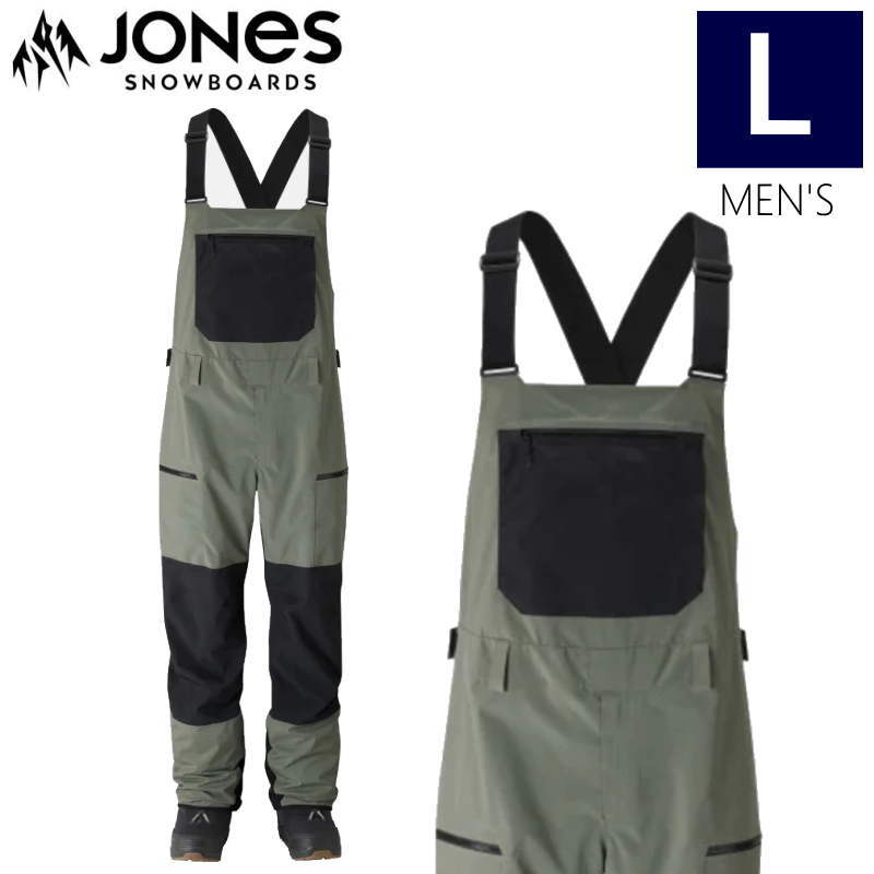 【即納】 ○ JONES MTN SURF BIB PNT HERB GREEN Lサイズ ジョーンズ マウンテンサーフ オーバーオール パンツ PANT メンズ スノーボード スキー ハイスペック マウンテンスタイル ビブパンツ 22-23 日本正規品