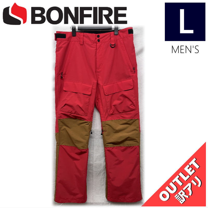 ▲ラスト1点 【OUTLET】 BONFIRE TORCH ZONE TECH PNT WWG カラー:BONFIRE RED Lサイズ メンズ スノーボード ...