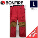 【OUTLET】 BONFIRE TORCH ZONE TECH PNT WWG カラー:BONFIRE RED Lサイズ メンズ スノーボード スキー パンツ...