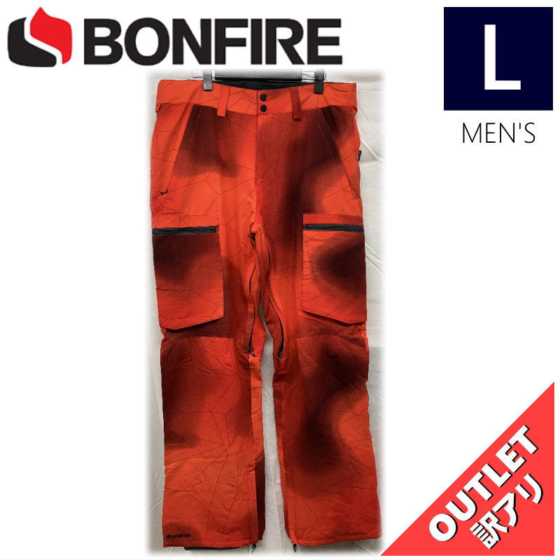 【74%OFF/OUTLET】 BONFIRE TORCH 2L STRETCH PNT カラー:LAVA Lサイズ メンズ スノーボード スキー パンツ PA...