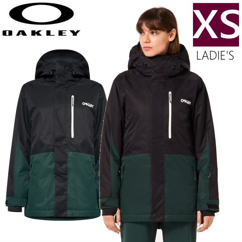 ● OAKLEY WMNS TNP TBT INSULATED JKT カラー:BLACK HUNTER GREEN XSサイズ オークリー ジャケット JACKET レディース スノーボード スキー 型落ち 日本正規品