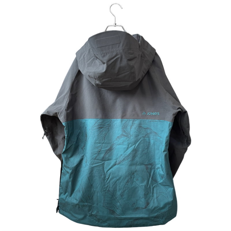 ▲ラスト1点 【アウトレット】◎ JONES MTN SURF RECYCLE ANORAK JKT カラー:PACIFIC TEAL PRINT Sサイズ ジョーンズ ジャケット JACKET レディース スノーボード スキー スノボウェア 24-25 日本正規品