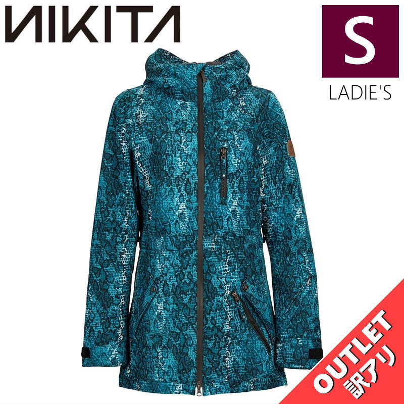 【OUTLET】 NIKITA HOLLYHOCK JKT TEAL SNAKESKIN Sサイズ ニキータ ホーリーホック ジャケット JACKET スノボウェア レディース スノーボード スキー ハイスペック シンプルスタイル 型落ち アウトレット 日本正規品