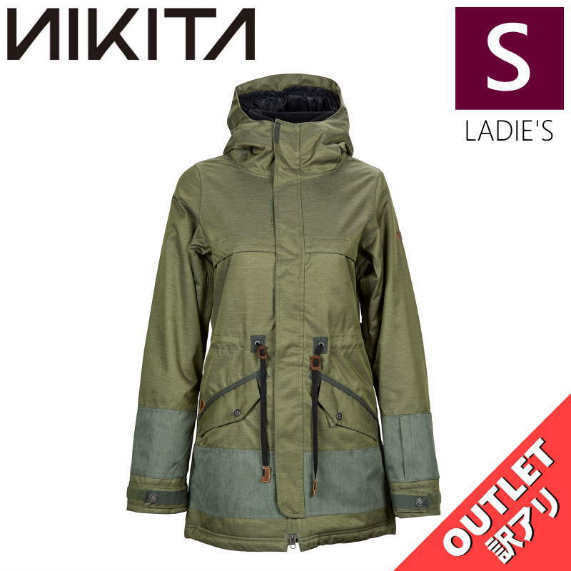 【OUTLET】 NIKITA ASH JKT FATIGUE Sサイズ ニキータ アッシュ ジャケット JACKET スノボウェア レディース スノーボード スキー ハイスペック シンプルスタイル 型落ち アウトレット 日本正規品