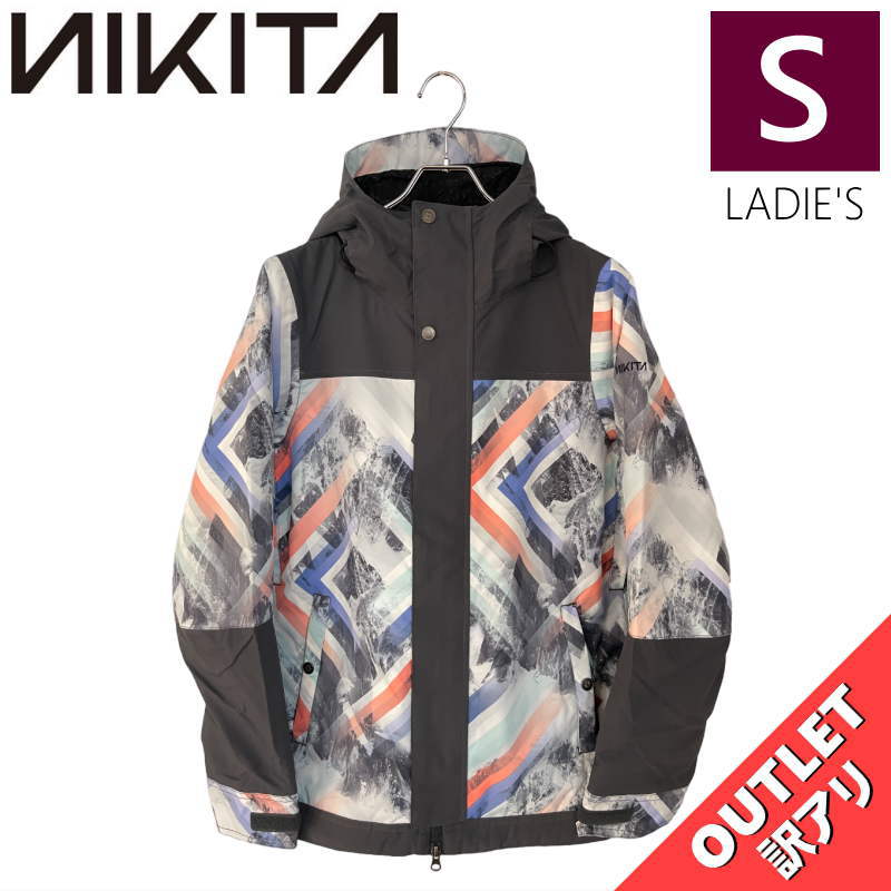 【OUTLET】 NIKITA SEQUOIA INSULATED JKT GEO STORM CHARCOAL Sサイズ ニキータ セコイア ジャケット JACKET スノボウェア レディース スノーボード スキー 型落ち アウトレット 日本正規品