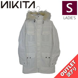 【OUTLET】 NIKITA STATIC PARKA JKT WHITE Sサイズ ニキータ スタティック ジャケット JACKET スノボウェア レディース スノーボード スキー シンプルスタイル 型落ち アウトレット 日本正規品