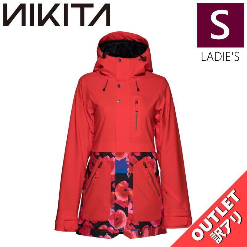 【OUTLET】 NIKITA SYCAMORE JKT RED Sサイズ ニキータ シカモア ジャケット JACKET スノボウェア レディース スノーボード...