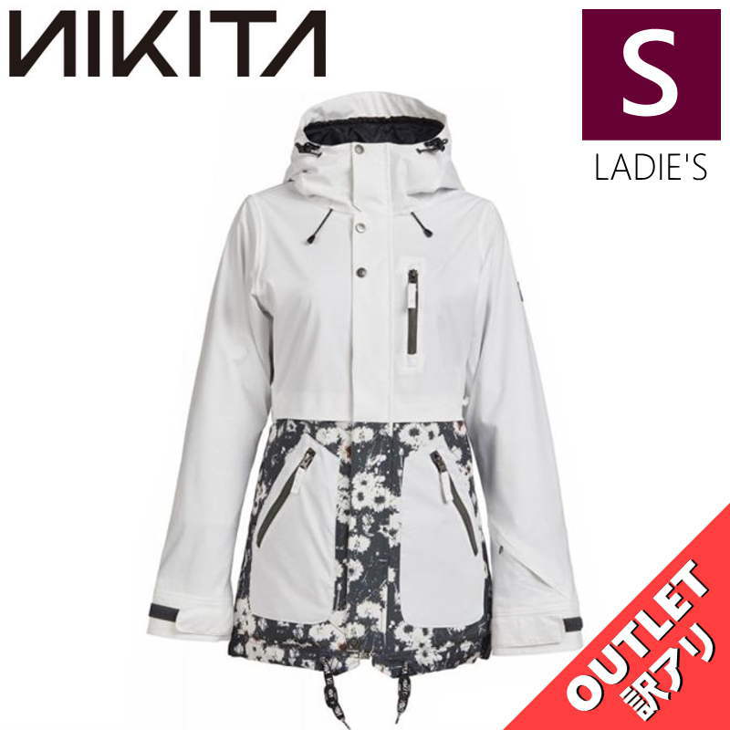 【OUTLET】 NIKITA SYCAMORE JKT WHITE Sサイズ ニキータ シカモア ジャケット JACKET スノボウェア レディース スノーボ...