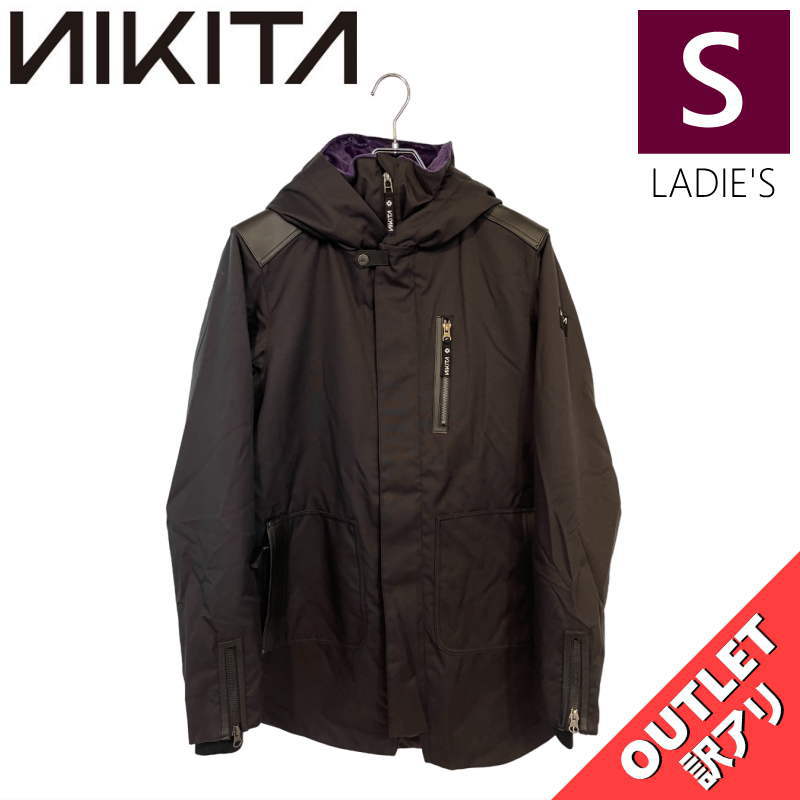 【OUTLET】 NIKITA DISTORTION PARKA JKT BLACK Sサイズ ニキータ ディストーション パーカ ジャケット JACKET ス...