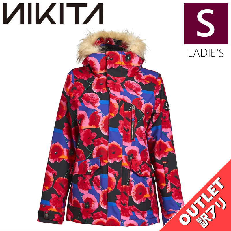 【OUTLET】 NIKITA HAWTHORNE PRINT JKT PANSY Sサイズ ニキータ ホーソーンプリント ジャケット JACKET スノボウェア レディース スノーボード スキー 型落ち アウトレット 日本正規品