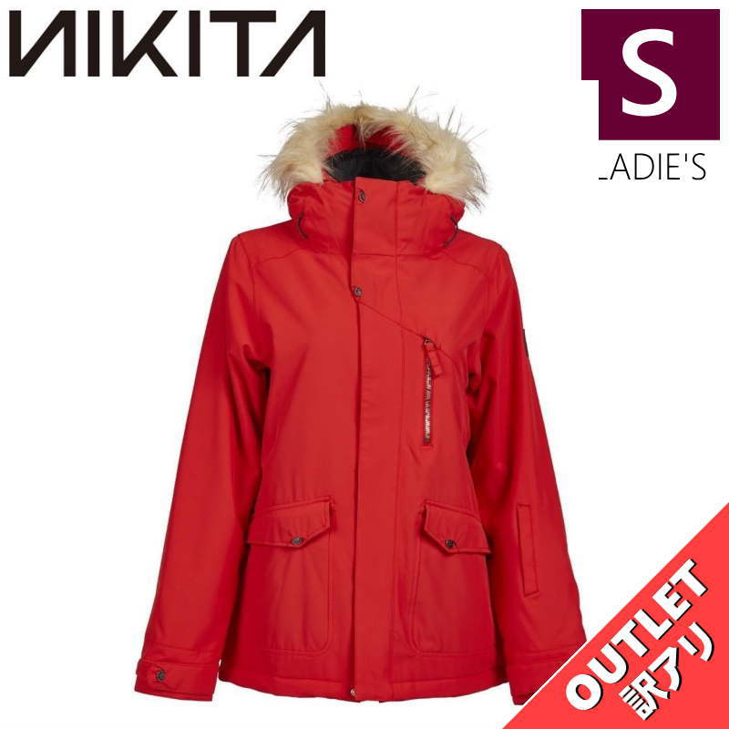 【OUTLET】 NIKITA HAWTHORNE JKT RED Sサイズ ニキータ ホーソーン ジャケット JACKET スノボウェア レディース スノーボード スキー 型落ち アウトレット 日本正規品